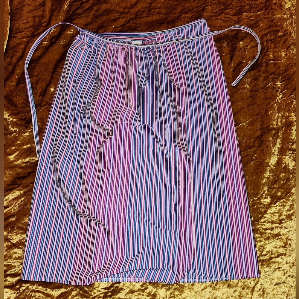 Vintage 1970s Wrap Skirt Vertical Striped by Jantzen